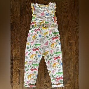 Baby Boden Colorful Animal Print Romper